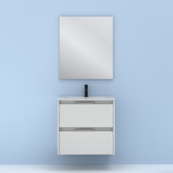 comprar Set Suki 60cm 2 Cajones Blanco Brillo online - Amizuva