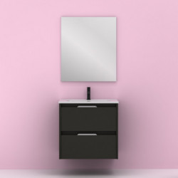 comprar Set Suki 60cm 2 Cajones Antracita Brillo online - Amizuva