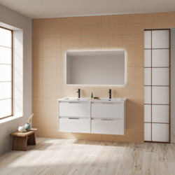 comprar Set Suki 120cm 4 Cajones Blanco Brillo online - Amizuva
