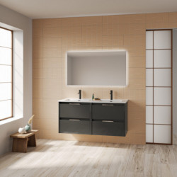 comprar Set Suki 120cm 4 Cajones Antracita Brillo online - Amizuva
