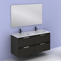 comprar Set Suki 120cm 4 Cajones Antracita Brillo online - Amizuva