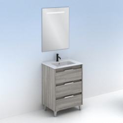 comprar Set Suki 60cm 3 Cajones Gris Arenado online - Amizuva