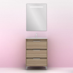 comprar Set Suki 60cm 3 Cajones Nogal Arenado online - Amizuva