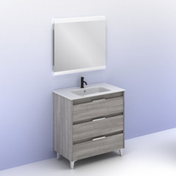 comprar Set Suki 80cm 3 Cajones Gris Arenado online - Amizuva