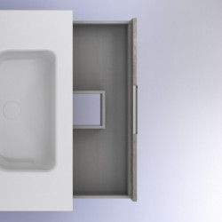 comprar Set Suki 80cm 3 Cajones Gris Arenado online - Amizuva