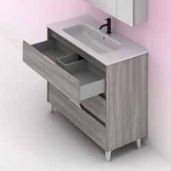comprar Set Suki 100cm 3 Cajones Gris Arenado online - Amizuva
