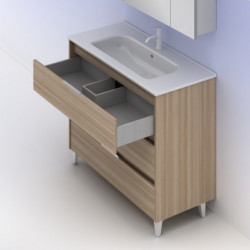 comprar Set Suki 100cm 3 Cajones Nogal Arenado online - Amizuva