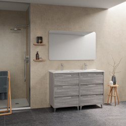 comprar Set Suki 120cm 6 Cajones Gris Arenado online - Amizuva