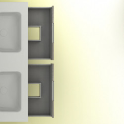 comprar Set Suki 120cm 6 Cajones Gris Arenado online - Amizuva
