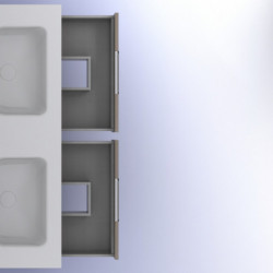 comprar Set Suki 120cm 6 Cajones Fumé Arenado online - Amizuva