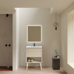 comprar Set Nara 60cm 1 Cajón+1 Hueco Blanco Mate-Roble Are online - Amizuva