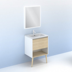 comprar Set Nara 60cm 1 Cajón+1 Hueco Blanco Mate-Roble Are online - Amizuva