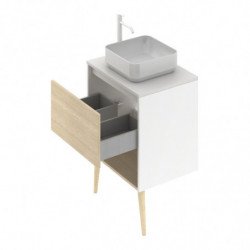 comprar Set Nara Top 60cm 1 Cajón+1 Hueco Blanco Mate-Roble Are online - Amizuva