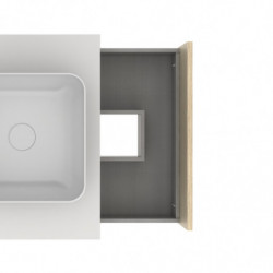comprar Set Nara Top 60cm 1 Cajón+1 Hueco Blanco Mate-Roble Are online - Amizuva