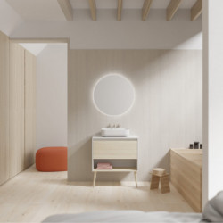 comprar Set Nara Top 80cm 1 Cajón+1 Hueco Blanco Mate-Roble Are online - Amizuva