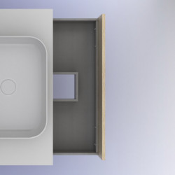 comprar Set Nara Top 80cm 1 Cajón+1 Hueco Blanco Mate-Roble Are online - Amizuva