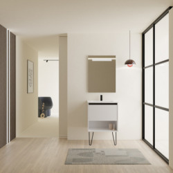 comprar Set Yoko 60cm 1 Cajón+1 Hueco Blanco Brillo online - Amizuva