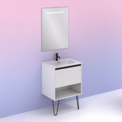 comprar Set Yoko 60cm 1 Cajón+1 Hueco Blanco Brillo online - Amizuva