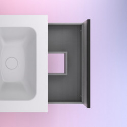 comprar Set Yoko 60cm 1 Cajón+1 Hueco Blanco Brillo online - Amizuva
