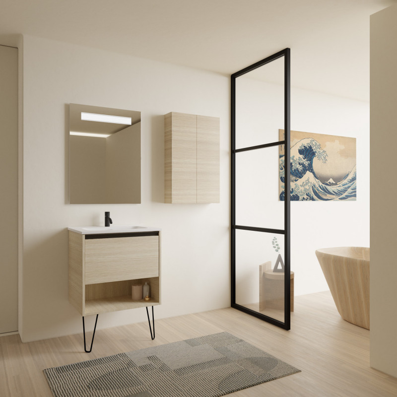 comprar Set Yoko 60cm 1 Cajón+1 Hueco Roble Arenado online - Amizuva