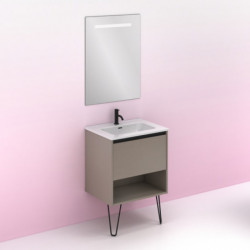 comprar Set Yoko 60cm 1 Cajón+1 Hueco Fumé Arenado online - Amizuva