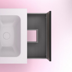 comprar Set Yoko 60cm 1 Cajón+1 Hueco Fumé Arenado online - Amizuva