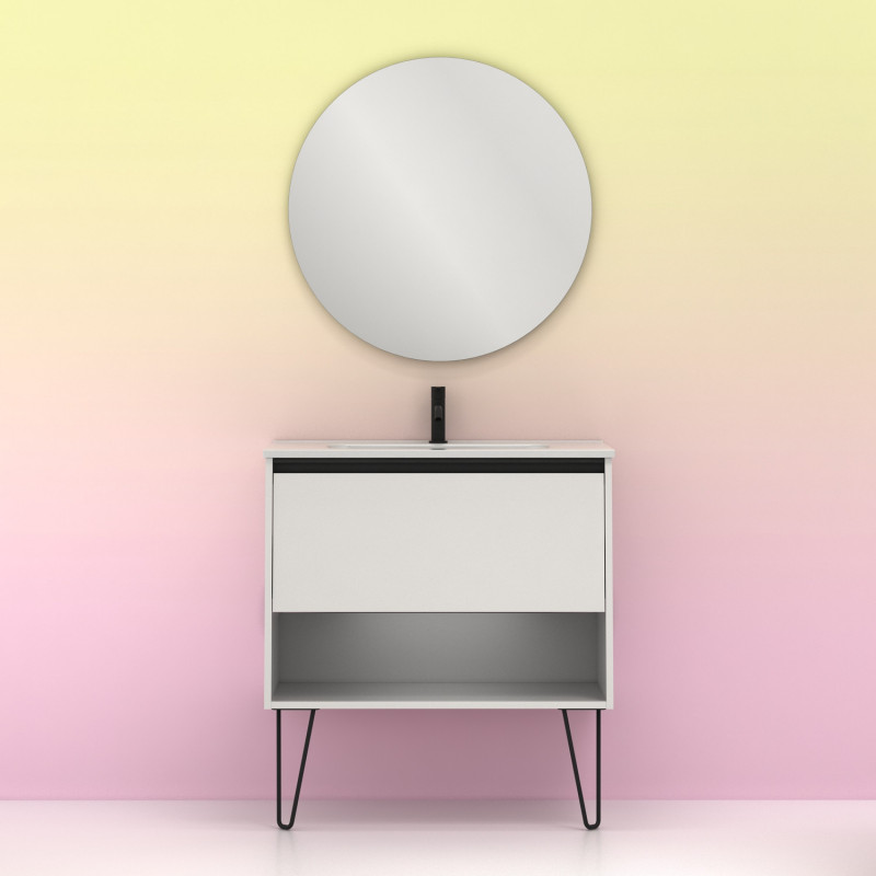 comprar Set Yoko 80cm 1 Cajón+1 Hueco Blanco Brillo online - Amizuva comprar Set Yoko 80cm 1 Cajón+1 Hueco Blanco Brillo online - Amizuva
