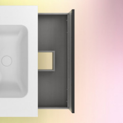 comprar Set Yoko 80cm 1 Cajón+1 Hueco Blanco Brillo online - Amizuva