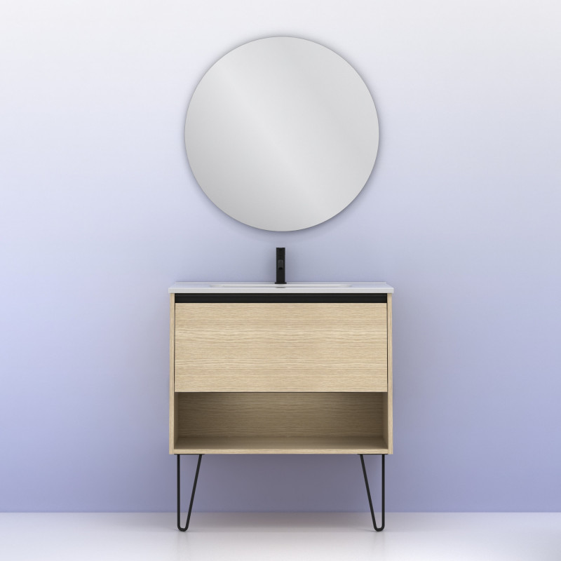 comprar Set Yoko 80cm 1 Cajón+1 Hueco Roble Arenado online - Amizuva