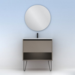 comprar Set Yoko 80cm 1 Cajón+1 Hueco Fumé Arenado online - Amizuva