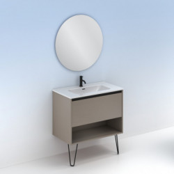 comprar Set Yoko 80cm 1 Cajón+1 Hueco Fumé Arenado online - Amizuva