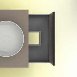 comprar Set Yoko Top 60cm 1 Cajón+1 Hueco Fumé Arenado online - Amizuva