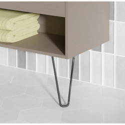 comprar Set Yoko Top 80cm 1 Cajón+1 Hueco Blanco Brillo online - Amizuva