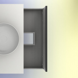 comprar Set Yoko Top 80cm 1 Cajón+1 Hueco Blanco Brillo online - Amizuva