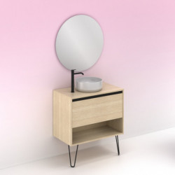 comprar Set Yoko Top 80cm 1 Cajón+1 Hueco Roble Arenado online - Amizuva