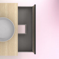 comprar Set Yoko Top 80cm 1 Cajón+1 Hueco Roble Arenado online - Amizuva