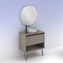 comprar Set Yoko Top 80cm 1 Cajón+1 Hueco Fumé Arenado online - Amizuva