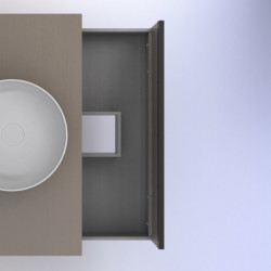 comprar Set Yoko Top 80cm 1 Cajón+1 Hueco Fumé Arenado online - Amizuva