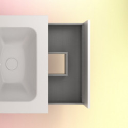 comprar Set Niwa 60cm 1 Cajón+1 Hueco Blanco Brillo online - Amizuva