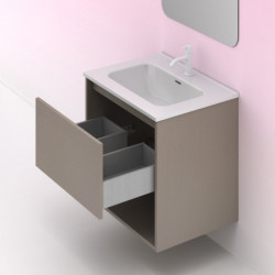 comprar Set Niwa 60cm 1 Cajón+1 Hueco Fumé Arenado online - Amizuva