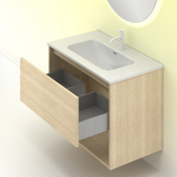 comprar Set Niwa 80cm 1 Cajón+1 Hueco Roble Arenado online - Amizuva