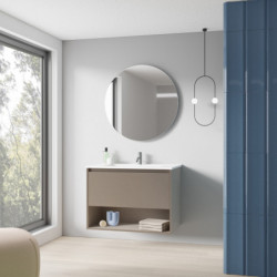 comprar Set Niwa 80cm 1 Cajón+1 Hueco Fumé Arenado online - Amizuva