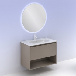 comprar Set Niwa 80cm 1 Cajón+1 Hueco Fumé Arenado online - Amizuva