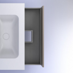 comprar Set Niwa 80cm 1 Cajón+1 Hueco Fumé Arenado online - Amizuva