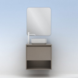 comprar Set Niwa Top 60cm 1 Cajón+1 Hueco Fumé Arenado online - Amizuva