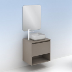 comprar Set Niwa Top 60cm 1 Cajón+1 Hueco Fumé Arenado online - Amizuva
