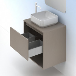 comprar Set Niwa Top 60cm 1 Cajón+1 Hueco Fumé Arenado online - Amizuva
