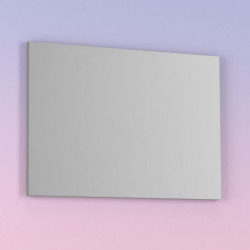 Espejo de baño KAWA 100x70 de Luna rectangular con perfil acabado en gris