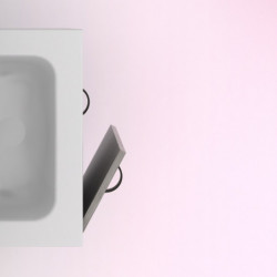 comprar Conjunto Aneko Mueble Baño Gris Arenado 50cm 2 Puertas + Lavabo y Espejo. online - Amizuva
