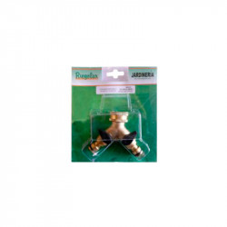 comprar Adaptador Grifo 2 Salidas 3/4´´ Latón C/Llave Riegolux online - Bresme